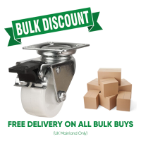 BULK BUY / 50mm Nylon Braked Castor | 80kg