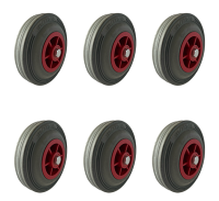 Bulk Buy x 50 / 125mm Grey Rubber Wheel - s