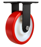Heavy Duty 200mm Polyurethane on Nylon Fixed Castor - 500kg Load