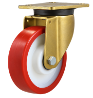 Heavy Duty 250mm Polyurethane on Cast Iron Swivel Castor - 750kg Load