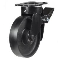 250mm Cast Iron Swivel Braked Castor [1300kg max load]