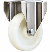 Heavy Duty Stainless Steel 150mm Nylon Fixed Castor - 800kg Load