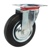 Light Duty 100mm Rubber on Steel Swivel Castor - 60kg Load