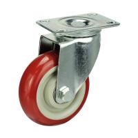 Light Duty 125mm Polyurethane on Nylon Swivel Castor - 100kg Load