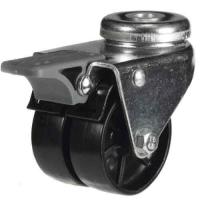 Light Duty 75mm Polypropylene Swivel Braked Castor - 80kg Load