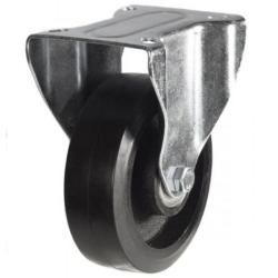 150mm Rubber on Cast Iron Fixed Castor [350kg max load]