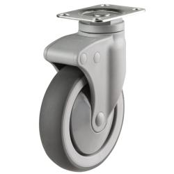 Light Duty 150mm Synthetic Non-Marking Rubber Swivel Castor - 110kg Load
