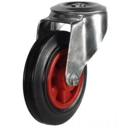 160mm Rubber Swivel Castor [175kg max load]