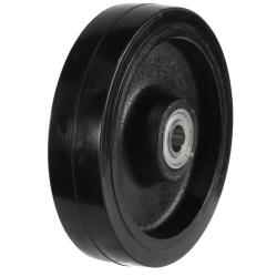 Heavy Duty 250mm Rubber on Cast Iron Wheel - 500kg Load