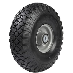 Medium Duty 300mm Pneumatic Rubber Wheel [25mm Bore] - 200kg Load