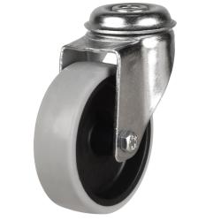 Light Duty 50mm Non-Marking Anti-Static Rubber Swivel Castor - 40kg Load