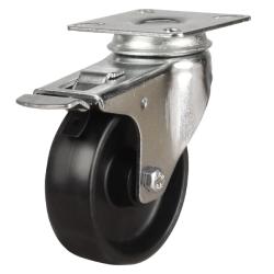 Light Duty 50mm Polypropylene Swivel Braked Castor - 40kg Load