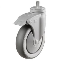 75mm Non-Marking Rubber Swivel Braked Castor [75kg max load]