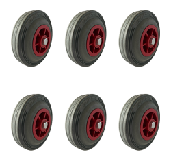 Bulk Buy x 50 / 125mm Grey Rubber Wheel - s