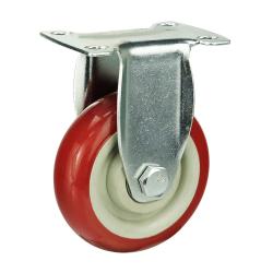 Light Duty 125mm Polyurethane on Nylon Fixed Castor - 100kg Load