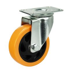 Light Duty 125mm Polyurethane on Nylon Swivel Castor - 100kg Load