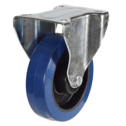 Medium Duty 75mm Non-Marking Rubber Fixed Castor - 125kg Load