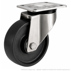 Heavy Duty Stainless Steel 150mm Cast Iron Swivel Castor - 800kg Load