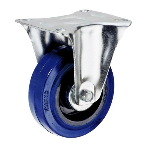 100mm Non-Marking Rubber Fixed Castor [100kg max load]