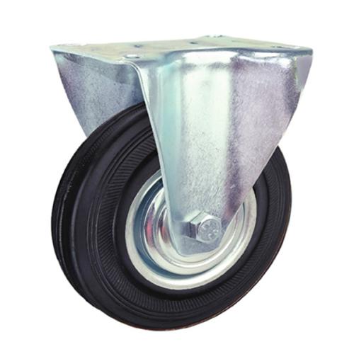 100mm Rubber Fixed Castor [60kg max load]