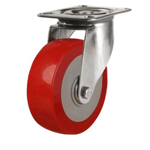 100mm Polyurethane Swivel Castor [250kg max load]