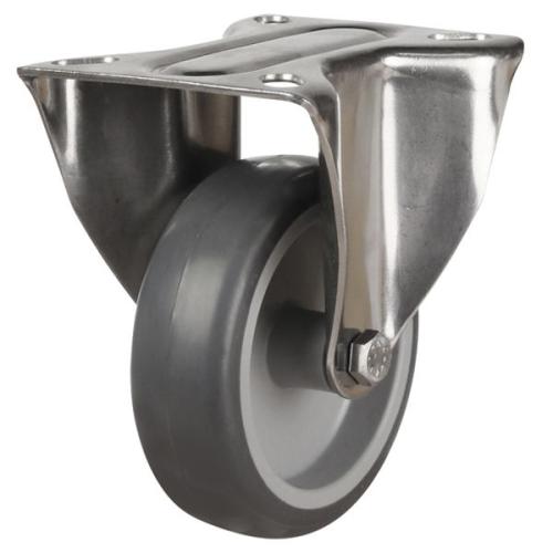 100mm Non-Marking Rubber Fixed Castor [80kg max load]