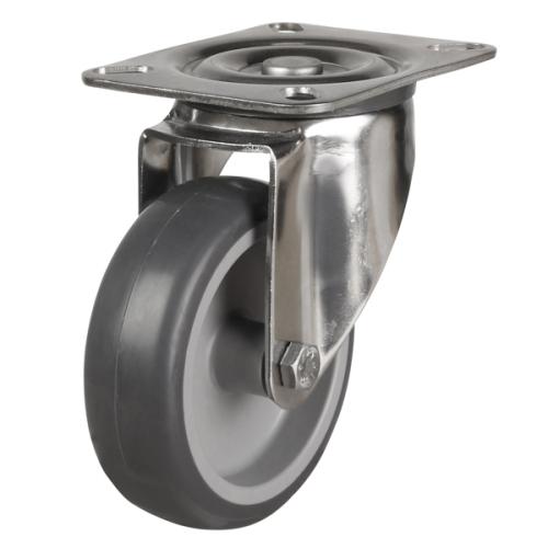 100mm Non-Marking Rubber Swivel Castor [80kg max load]