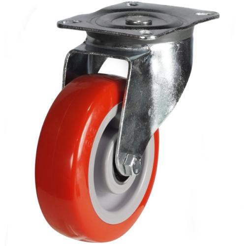 100mm Polyurethane Swivel Castor [220kg max load]
