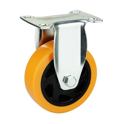 125mm Polyurethane on Nylon Fixed Castor [100kg max load]