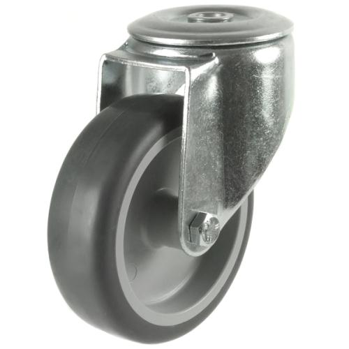 125mm Non-Marking Rubber Swivel Castor [100kg max load]