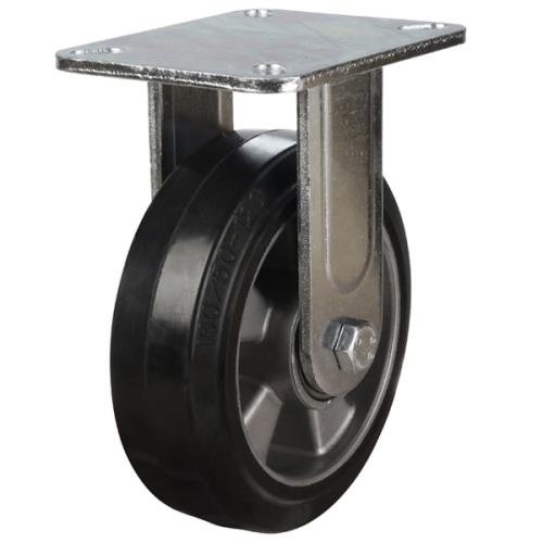 160mm Elastic Rubber Fixed Castor [350kg max load]