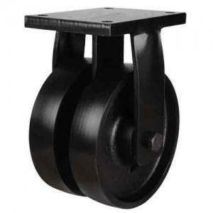 200mm Cast Iron Fixed Castor [2200kg max load]