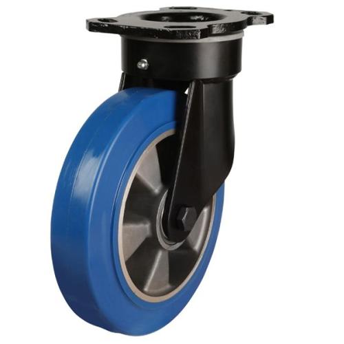 200mm Elastic Polyurethane Swivel Castor [800kg max load]