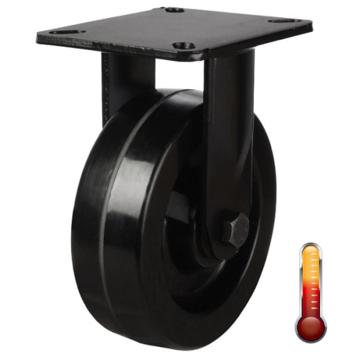 200mm Phenolic Fixed Castor [500kg max load]