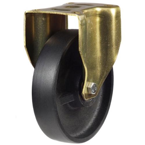 250mm Cast Iron Fixed Castor [800kg max load]
