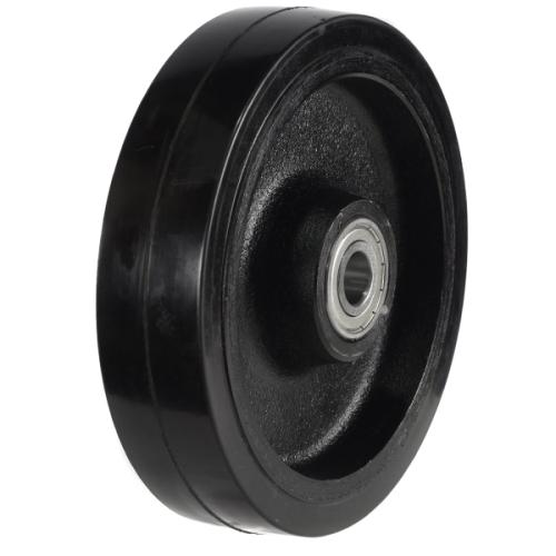 Heavy Duty 300mm Rubber on Cast Iron Wheel - 800kg Load
