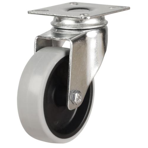 Light Duty 50mm Non-Marking Anti-Static Rubber Swivel Castor - 40kg Load