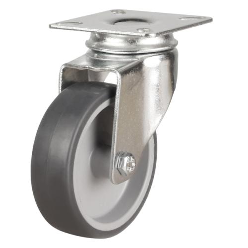 Light Duty 50mm Synthetic Non-Marking Rubber Swivel Castor - 40kg Load