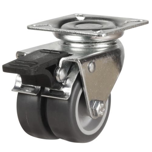 50mm Non-Marking Rubber Swivel Braked Castor [60kg max load]