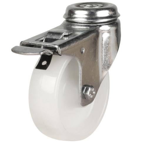 Light Duty 50mm Polypropylene Swivel Braked Castor - 40kg Load