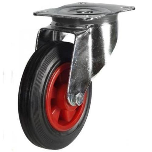 80mm Rubber Swivel Castor [65kg max load]