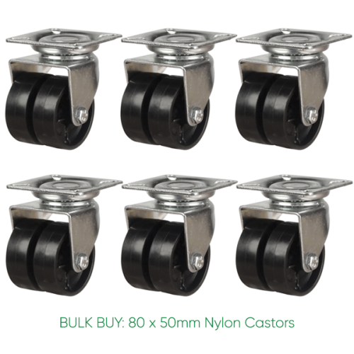 BULK BUY / 50mm Nylon Castor | 60kg