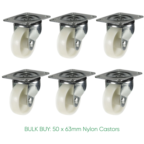 BULK BUY / 63mm Nylon Castor | 80kg