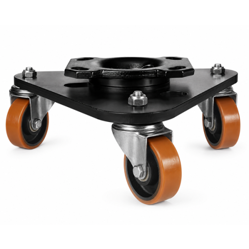 Heavy Duty 100mm Polyurethane on Cast Iron Scene Shifter 460kg Load