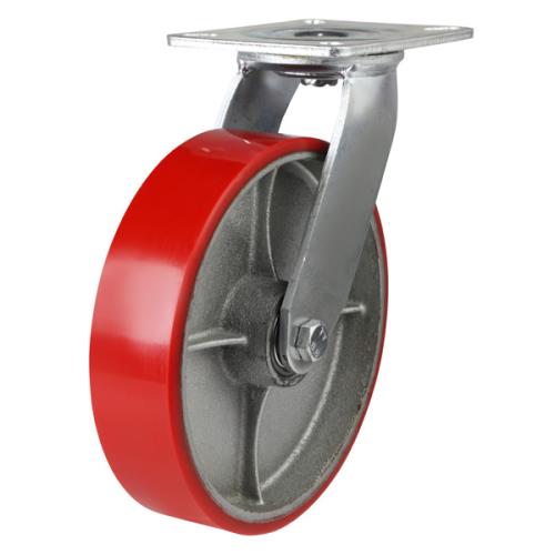 Heavy Duty 100mm Polyurethane on Nylon Swivel Castor - 260kg Load