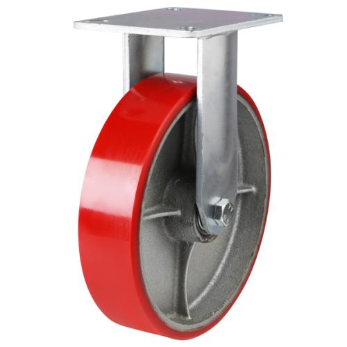 Heavy Duty 125mm Polyurethane on Nylon Fixed Castor - 360kg Load