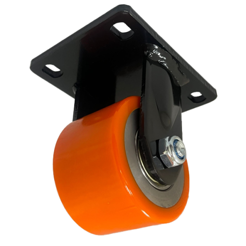 Heavy Duty 75mm Polyurethane Fixed Castor - 400kg Load